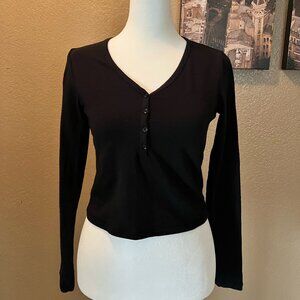 SKIMS Long Sleeve Crop Henley